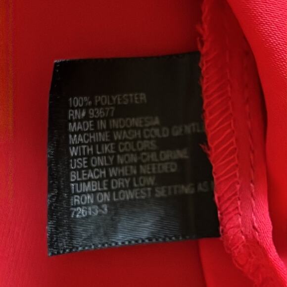 Worthington Red & Black Sleeveless Blouse Woman Medium Office Dressy - Picture 8 of 8